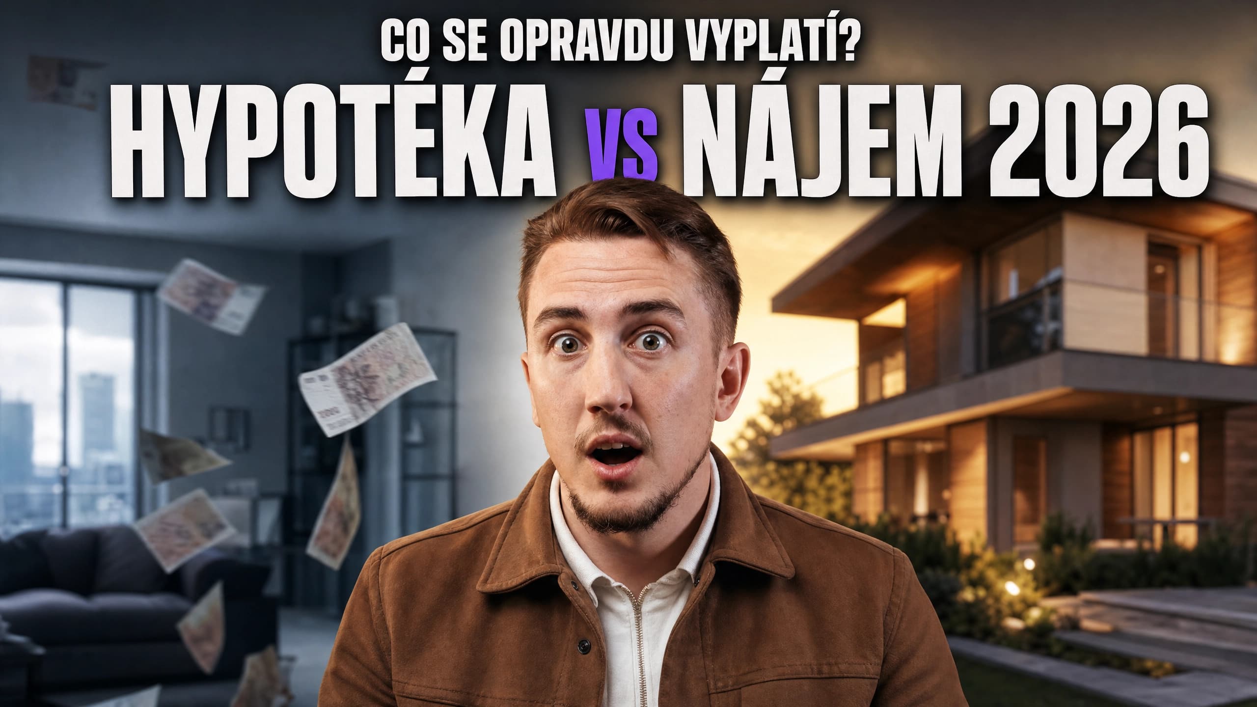 hypoteka vs najem pronajem bytu bydleni nemovitost penize finance david simana plzen praha